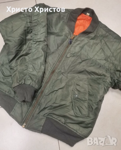 Мъжко двулицево яке (бомбър) / Размер S, снимка 3 - Якета - 52801863