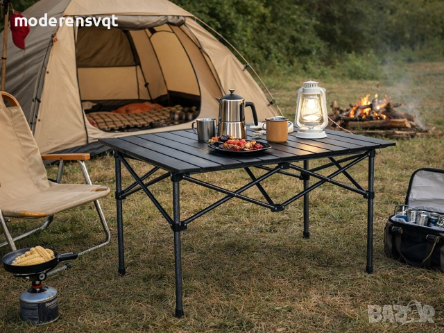 Сгъваема рибарска маса за балкони, къмпинг и тераси 118 x 55 см, снимка 2 - Други стоки за дома - 54126927