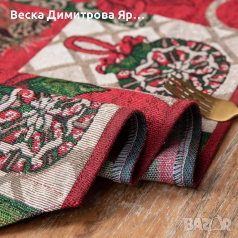 Коледна покривка за маса - идеалната празнична декорация, снимка 3 - Декорация за дома - 52587428