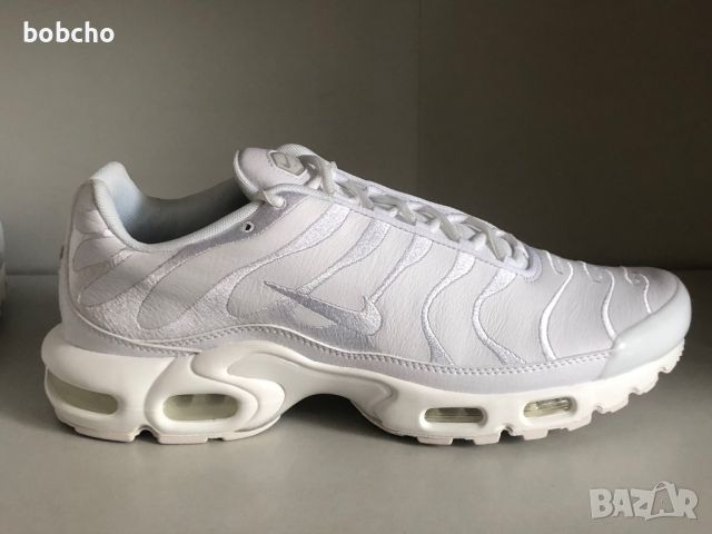 Original Nike Air Max Plus Tuned 1 TN White Leather Trainers Shoes AJ2029 100, снимка 7 - Маратонки - 46696200