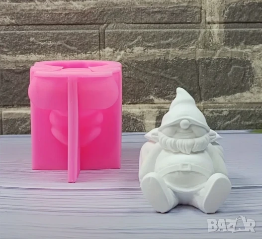 Молд кашпа коледно джудже с чувал, снимка 6 - Форми - 50741698