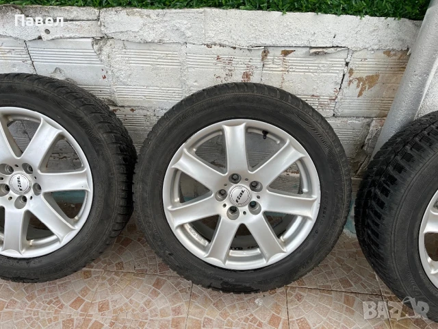 Оригинални немски джанти RiaL, 17”, 5x108 централен отвор 70 с гуми Sumitomo 225/55/17, снимка 4 - Гуми и джанти - 50755078