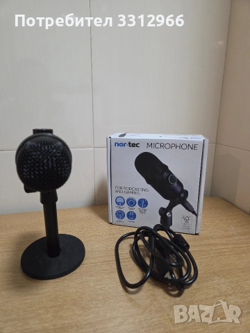 USB микрофон Nor-tec за стрийминг и подкастинг. 