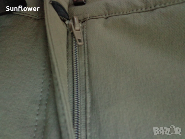 Туристически/къмпинг панталон Bergson, зеленикаво-бежов, размер 42 XL, снимка 13 - Спортни екипи - 51720327