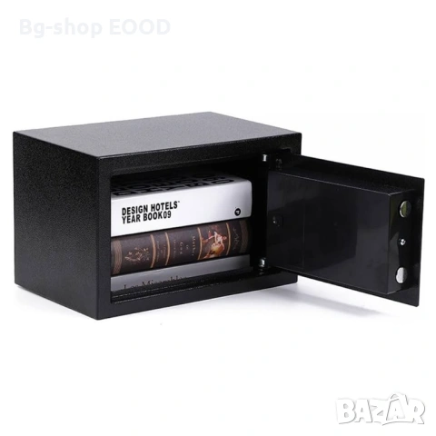 Дигитален сейф, стоманена конструкция, достъп с код/ключ, 31x20x20см, снимка 3 - Друга електроника - 53808904