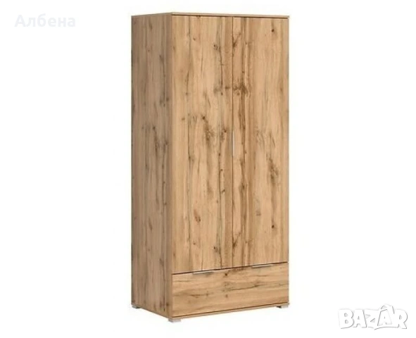 Двукрилен гардероб ZELE SZF2D1S – Дъб Вотан