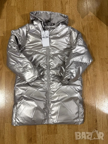 Метализирано капитонирано яке с качулка