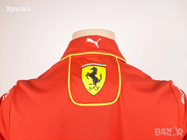 Puma Scuderia Ferrari F1 Team Pro - Оригинална мъжка тениска с яка, снимка 9 - Тениски - 52666342