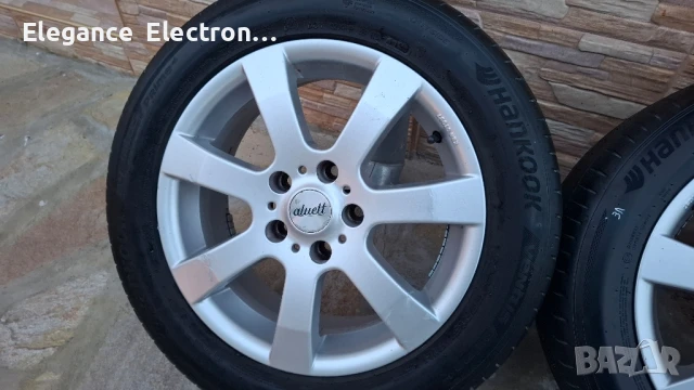 Продавам 4бр. алуминиеви джанти Ronal 16" 5x112 с гуми Hankook, снимка 9 - Гуми и джанти - 50608243