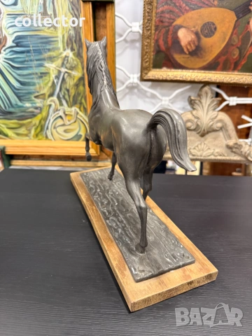 Френска фигура / скулптура на кон / жребец. №7991, снимка 8 - Антикварни и старинни предмети - 53934828
