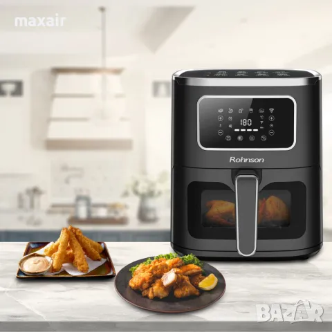 Фритюрник Airfryer Rohnson R-2862*Гаранция 2 години, снимка 5 - Фритюрници - 47319358