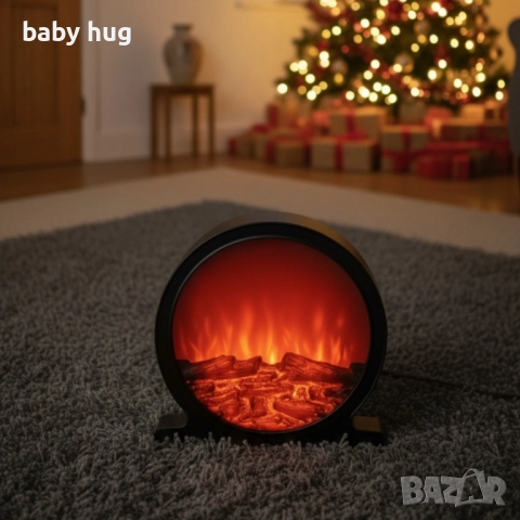 Кръгла декоративна Led камина, снимка 2 - Декорация за дома - 52250608