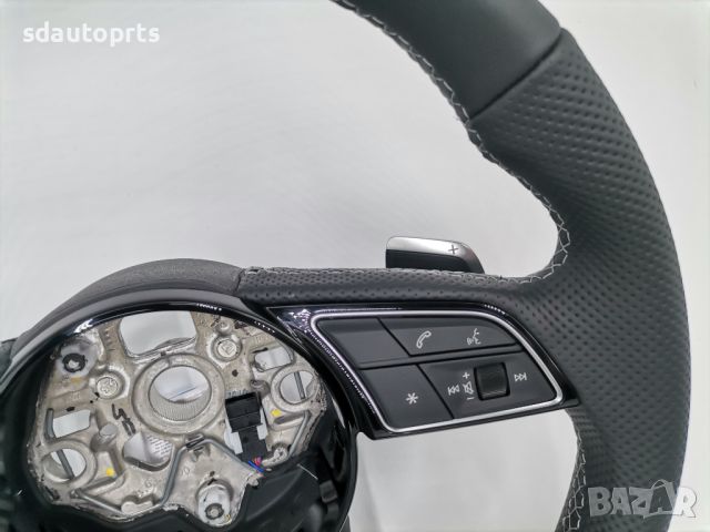 Нов OE Черен Кожен Спортен Волан с Лопатки Audi A3 S3 RS 8Y0419091Q Д, снимка 6 - Части - 45401450