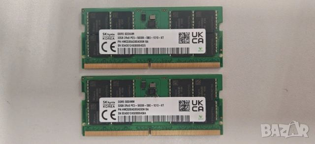 Продавам Перфектна Рам Памет Hynix 2x32Gb DDR5 5600Mhz SoDimm