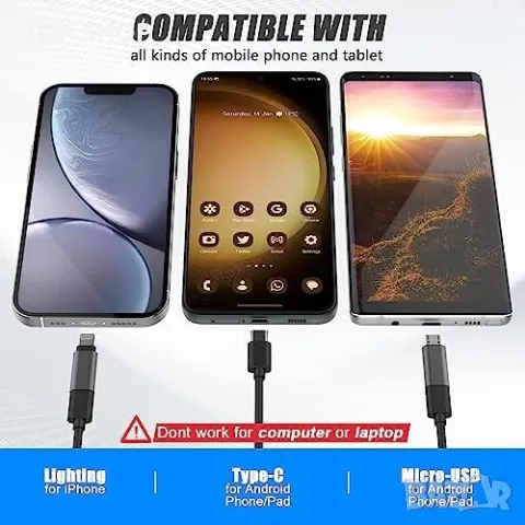 Нов едноскоп с 8 LED светлини за Android и iOS инспекционна камера мъж ремонт, снимка 3 - Друга електроника - 49657703