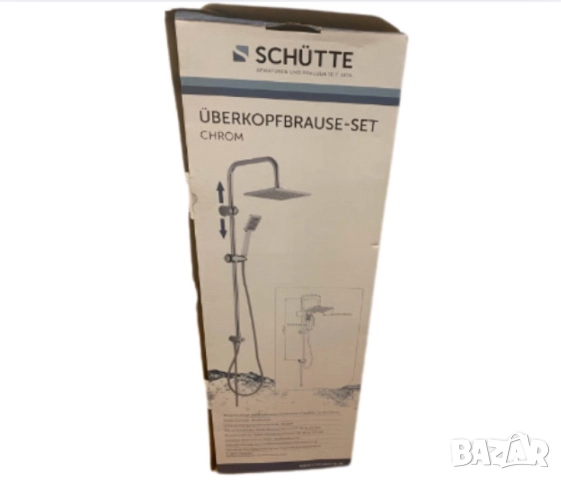 Хромиран горен душ комплект, смесител тип дъждовен душ Schütte, снимка 2 - Други стоки за дома - 52040122