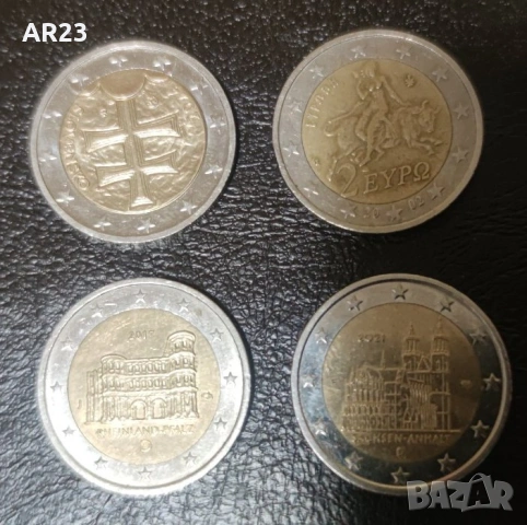 4 монети от по 2 euro юбилейни