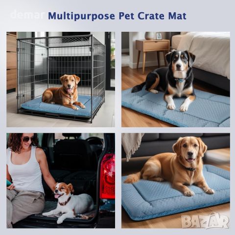 BVAGSS Мека постелка за легла за кучета, миеща се, за малки и средни кучета XH080, 76x50 см, синьо, снимка 5 - За кучета - 46447915