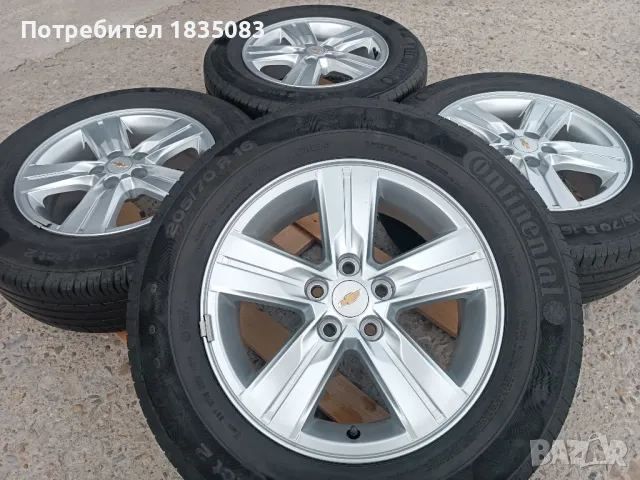 Лети джанти 16ки 5х105 Chevrolet, Opel + летни гуми 205/70/16 Continental, снимка 1 - Гуми и джанти - 47234743