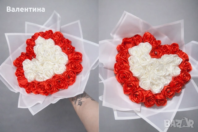 Букет от 37 ръчно направени рози, готов да зарадва някой специален за вас човек! 🌺, снимка 2 - Други услуги - 53991289