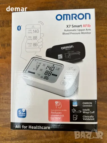 OMRON X7 Smart AFib Апарат за кръвно налягане (22-42 см), снимка 9 - Други - 46992848