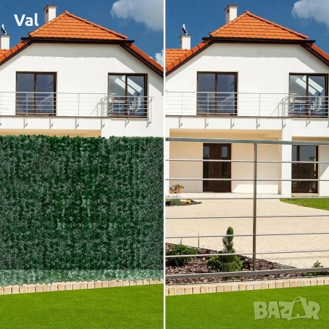 Изкуствен жив плет "Бръшлян" на ролка – Ограда за уединение и декорация, 0,5 х 5 м, снимка 6 - Огради и мрежи - 53836722