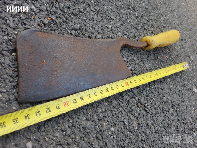 Сатър с жълта дръжка, снимка 2 - Антикварни и старинни предмети - 53725526