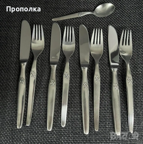 Комплект Дълбоко посребрени 100 прибори за хранене за четирима