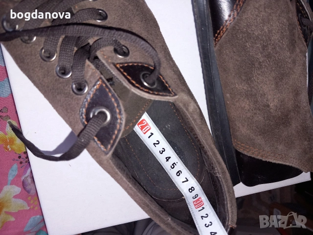 Мъжки спортни обувки от естествена кожа и велур, снимка 6 - Спортни обувки - 53985980