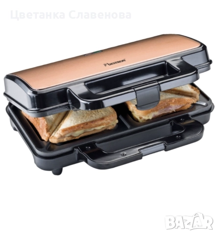 Тостер за сандвичи Bestron ASM90XLCO Copper Collection 900W, снимка 9 - Тостери - 52444163