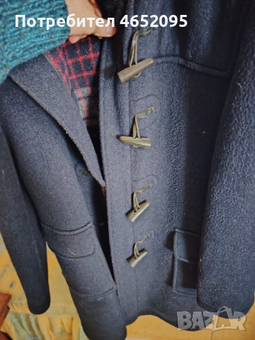 Оригинално дамко вълнено палто Gloverall с качулка, снимка 3 - Палта, манта - 53882816