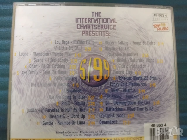 20 Top Hits - Charts 5/99 - оригинален диск музика, снимка 2 - CD дискове - 50554616