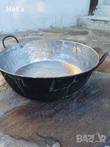 Бакърена тава за сладко или лютеница 