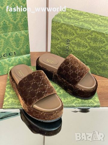 Дамски чехли GUCCI-реплика, снимка 6 - Чехли - 45144682