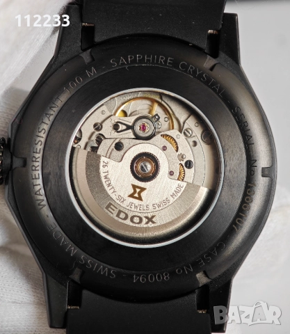 БАРТЕР Edox Chronorally 1 Black Automatic, снимка 2 - Мъжки - 51993681