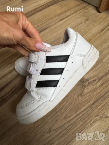 Детски оригинални кожени маратонки adidas TEAM COURT 2 STR CF ! 33 н, снимка 4 - Детски маратонки - 52323516