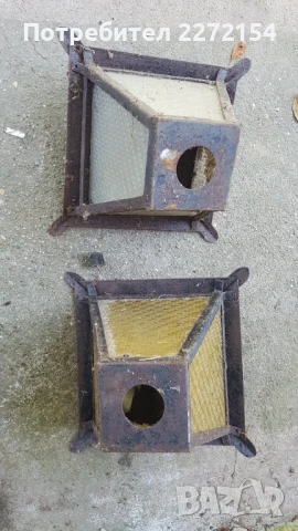 Уличен фенер 2 бр, снимка 3 - Антикварни и старинни предмети - 51306836