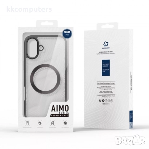 Силиконов твърд кейс Dux Ducis AIMO Magsafe и Протектор За iPhone 16 (6.1), Черен, снимка 6 - Калъфи, кейсове - 51961744