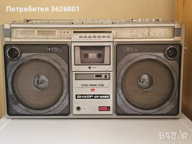 Продавам Касетофон( SHARP GF-9494 22W JAPAN ) , снимка 1 - Радиокасетофони, транзистори - 47462404