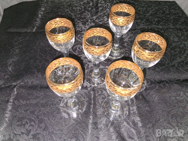 Сервиз с позлата( за аперитив/ракия), снимка 4 - Други ценни предмети - 51993277