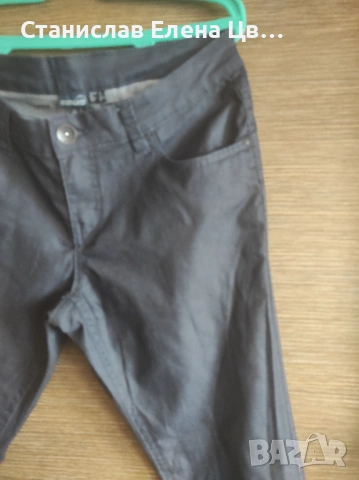 Дамски тъмносин еластичен панталон , снимка 3 - Панталони - 53666652