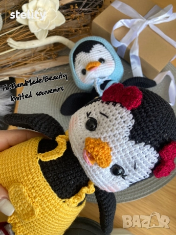 Плетени пингвини, снимка 5 - Плюшени играчки - 52428448