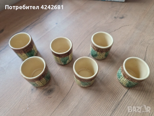 6 бр. ретро керамични чашки, снимка 4 - Антикварни и старинни предмети - 47842879