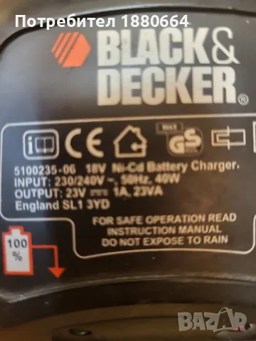 Зарядно BLACK&DECKER 18V Ni Ca, снимка 2 - Други инструменти - 48401239