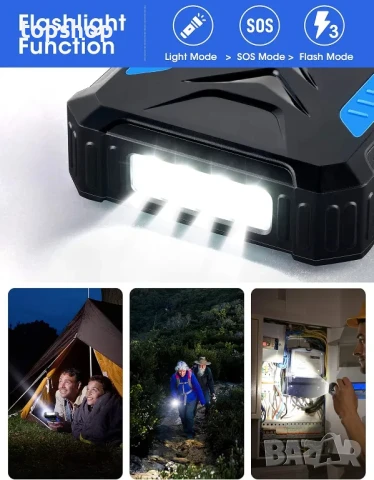 DJROLL Соларна Power Bank 36000mAh, IP66 водоустойчива, двоен USB и Type-C порт 5V/3A изход, снимка 3 - Друга електроника - 50494944