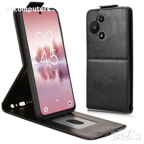 Калъф Портфейл за TCL 60 SE NxtPaper 5G - Вертикален Флип, Кожен PU, с Джоб за Карти и Стенд, Магнит, снимка 4 - Калъфи, кейсове - 53208501