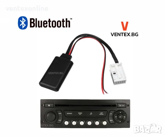 Bluetooth 5.0 за Peugeot 207, 307, 308, 407 след 2004 година AUX IN, снимка 1 - Аксесоари и консумативи - 47032558