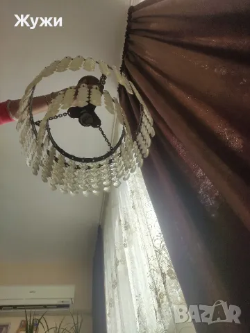 Красив полилей с висулки.НОВИ абажури , снимка 16 - Полилеи - 49696648