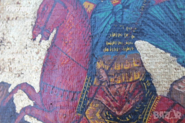 Стара икона св.Димитър , снимка 5 - Антикварни и старинни предмети - 51392917