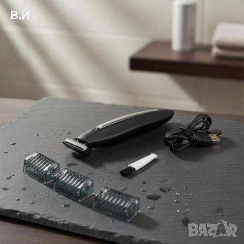 Прецизен тример за брада - до 45 минути работа, стил и удобство навсякъде, снимка 5 - Мъжка козметика - 53693797